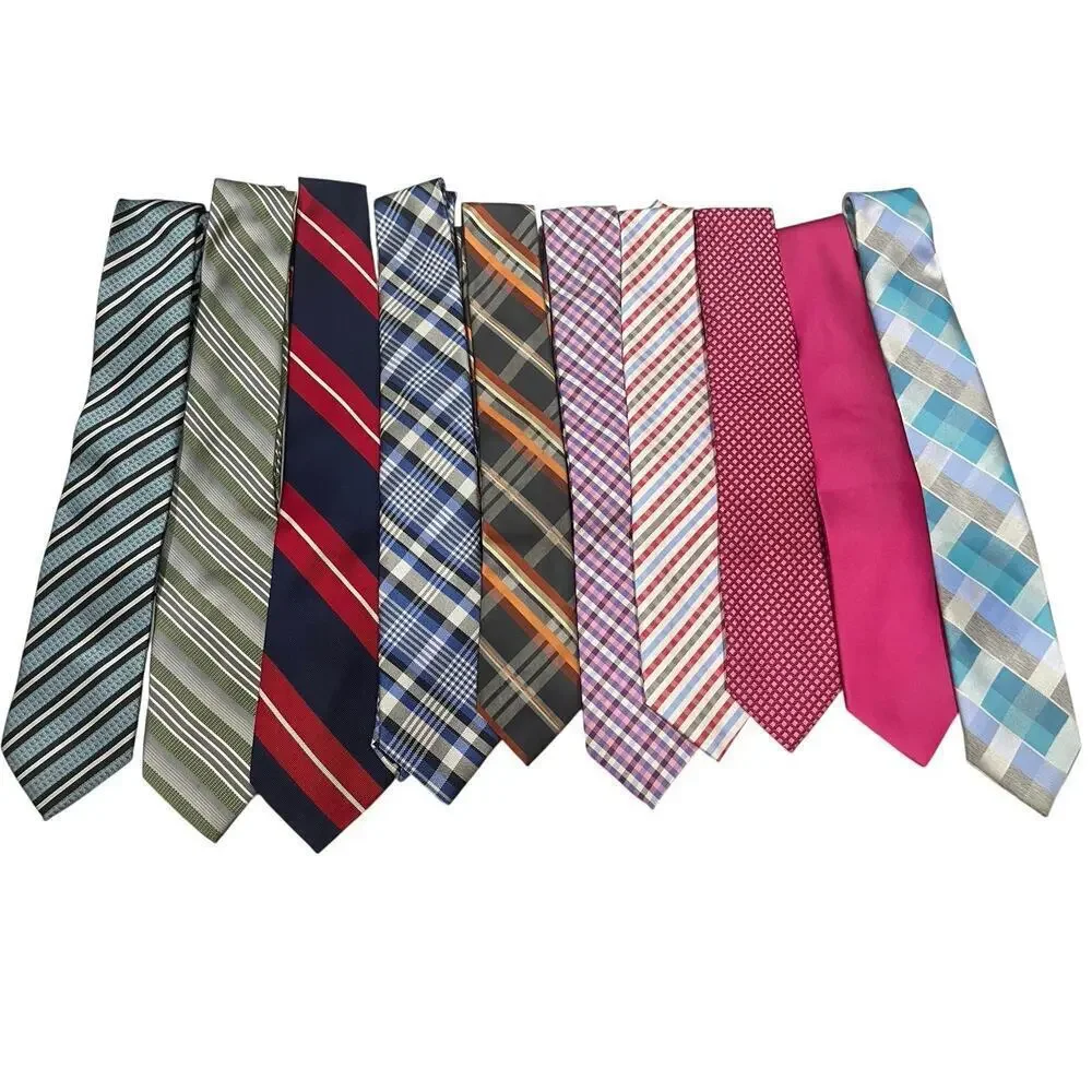LOT OF 10 MEN DRESS TIES COLORFUL ELEGANT CHIC OFFICE‎ ATTIRE PROFESSIONALISM